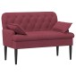 vidaXL Love seat με κουμπιά Κόκκινο 111 x 68 x 80 εκ. Ύφασμα