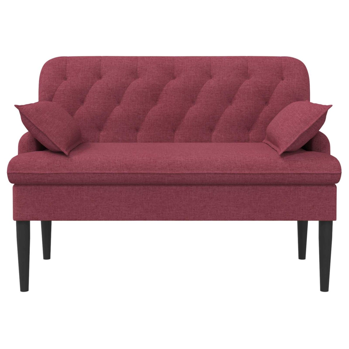 vidaXL Love seat με κουμπιά Κόκκινο 111 x 68 x 80 εκ. Ύφασμα