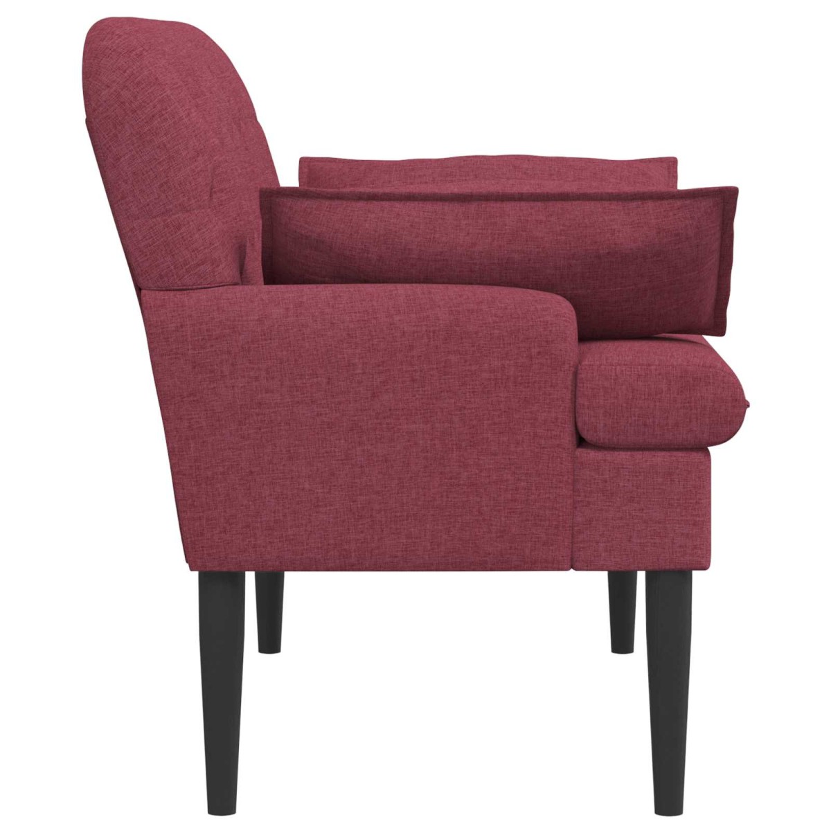 vidaXL Love seat με κουμπιά Κόκκινο 111 x 68 x 80 εκ. Ύφασμα