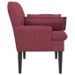 vidaXL Love seat με κουμπιά Κόκκινο 111 x 68 x 80 εκ. Ύφασμα
