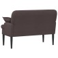 vidaXL Love seat με κουμπιά Σκούρο Καφέ 111 x 68 x 80 εκ. Ύφασμα