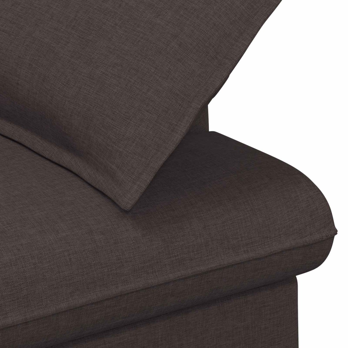 vidaXL Love seat με κουμπιά Σκούρο Καφέ 111 x 68 x 80 εκ. Ύφασμα