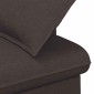 vidaXL Love seat με κουμπιά Σκούρο Καφέ 111 x 68 x 80 εκ. Ύφασμα