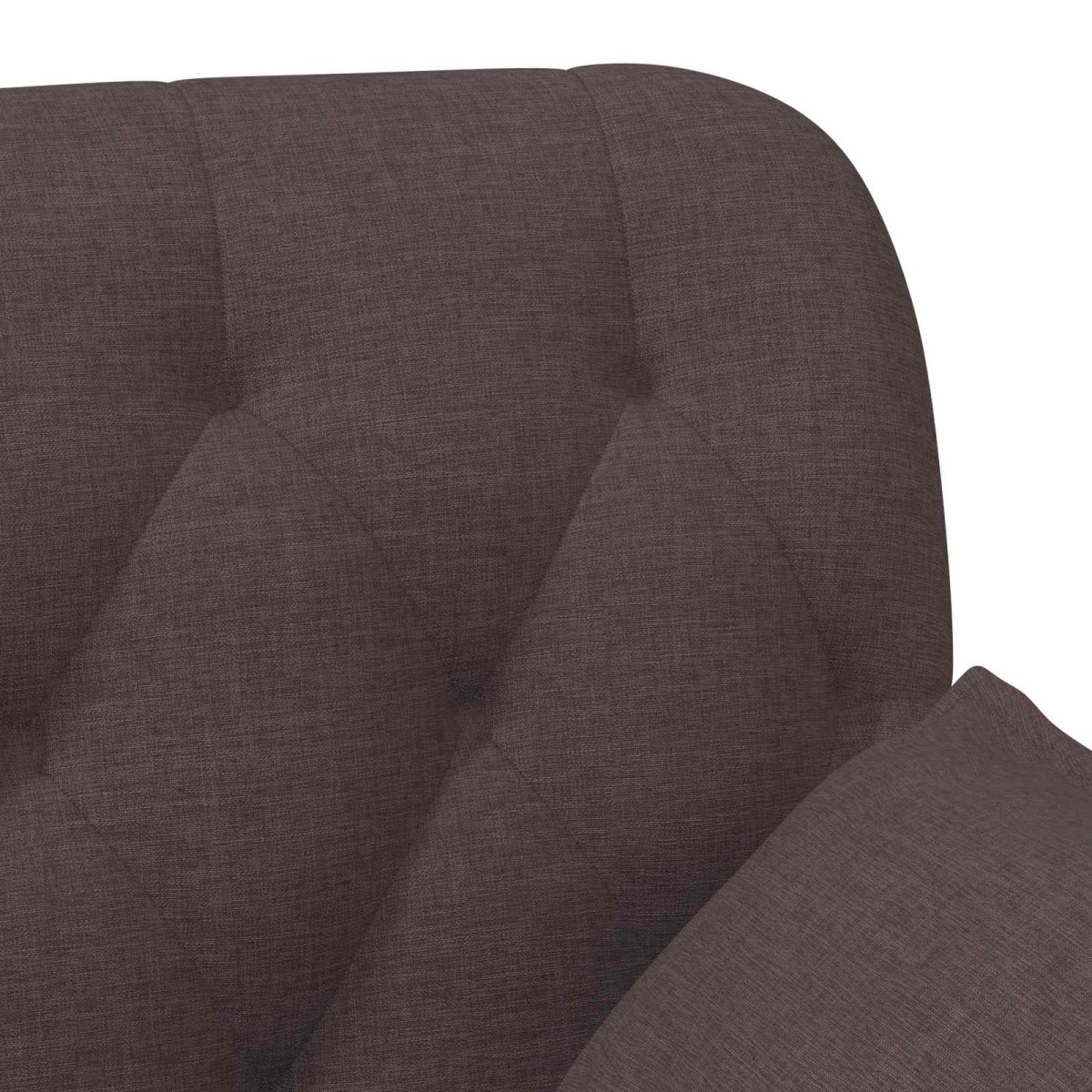 vidaXL Love seat με κουμπιά Σκούρο Καφέ 111 x 68 x 80 εκ. Ύφασμα