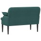 vidaXL Love seat με κουμπιά Σκούρο Πράσινο 111 x 68 x 80 εκ. Ύφασμα
