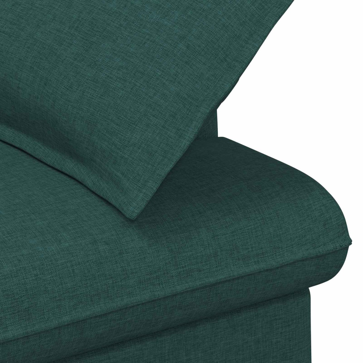 vidaXL Love seat με κουμπιά Σκούρο Πράσινο 111 x 68 x 80 εκ. Ύφασμα