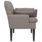 vidaXL Love seat με κουμπιά Taupe 111 x 68 x 80 εκ. Ύφασμα