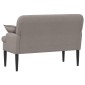 vidaXL Love seat με κουμπιά Taupe 111 x 68 x 80 εκ. Ύφασμα