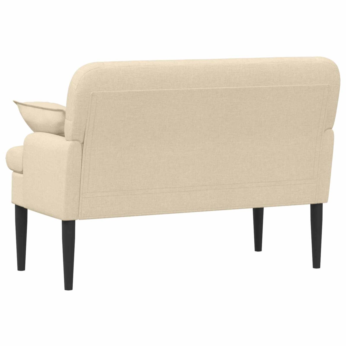 vidaXL Love seat με κουμπιά Κρεμ 111 x 68 x 80 εκ. Ύφασμα