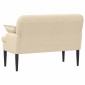 vidaXL Love seat με κουμπιά Κρεμ 111 x 68 x 80 εκ. Ύφασμα