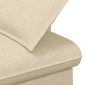 vidaXL Love seat με κουμπιά Κρεμ 111 x 68 x 80 εκ. Ύφασμα