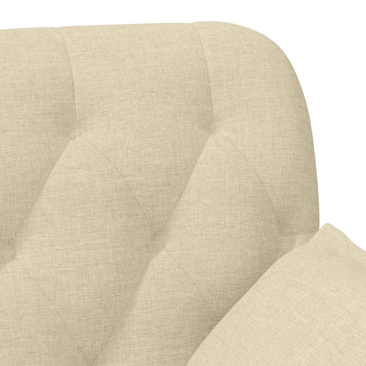 vidaXL Love seat με κουμπιά Κρεμ 111 x 68 x 80 εκ. Ύφασμα