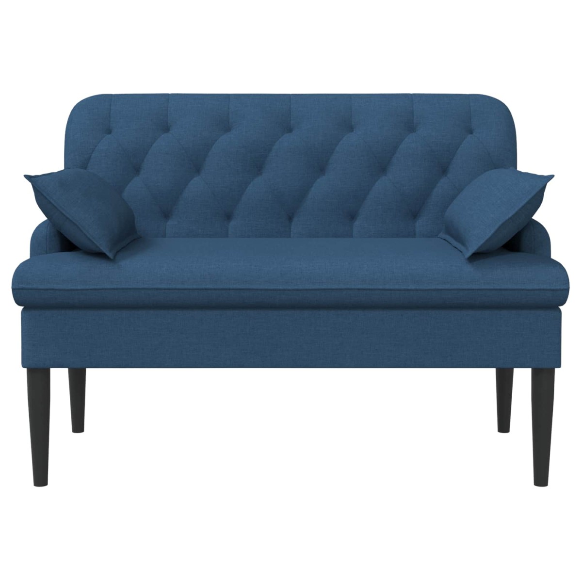 vidaXL Love seat με κουμπιά Μπλε 111 x 68 x 80 εκ. Ύφασμα