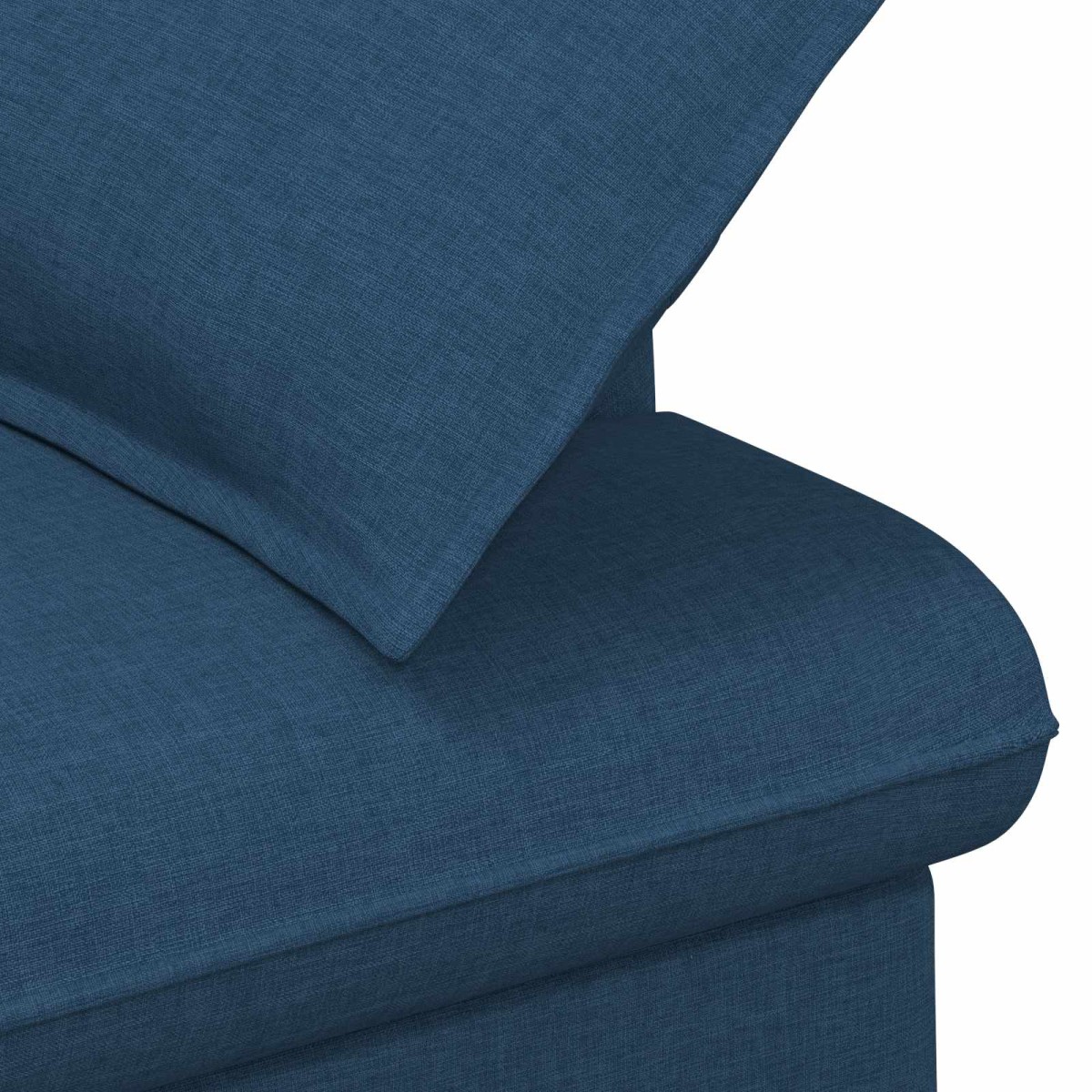 vidaXL Love seat με κουμπιά Μπλε 111 x 68 x 80 εκ. Ύφασμα