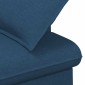 vidaXL Love seat με κουμπιά Μπλε 111 x 68 x 80 εκ. Ύφασμα
