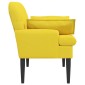 vidaXL Love seat με κουμπιά Ανοιχτό Κίτρινο 111 x 68 x 80 εκ. Ύφασμα