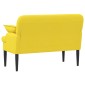 vidaXL Love seat με κουμπιά Ανοιχτό Κίτρινο 111 x 68 x 80 εκ. Ύφασμα