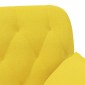 vidaXL Love seat με κουμπιά Ανοιχτό Κίτρινο 111 x 68 x 80 εκ. Ύφασμα