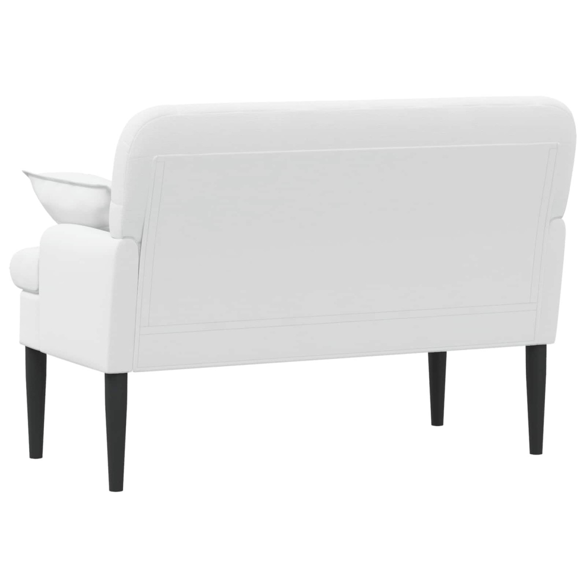vidaXL Love seat με κουμπιά Λευκό 111 x 68 x 80 εκ. Ύφασμα