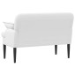 vidaXL Love seat με κουμπιά Λευκό 111 x 68 x 80 εκ. Ύφασμα