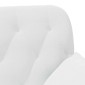 vidaXL Love seat με κουμπιά Λευκό 111 x 68 x 80 εκ. Ύφασμα