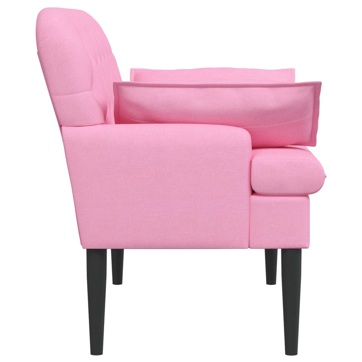 vidaXL Love seat με κουμπιά Ροζ 111 x 68 x 80 εκ. Ύφασμα