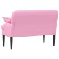 vidaXL Love seat με κουμπιά Ροζ 111 x 68 x 80 εκ. Ύφασμα