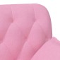 vidaXL Love seat με κουμπιά Ροζ 111 x 68 x 80 εκ. Ύφασμα