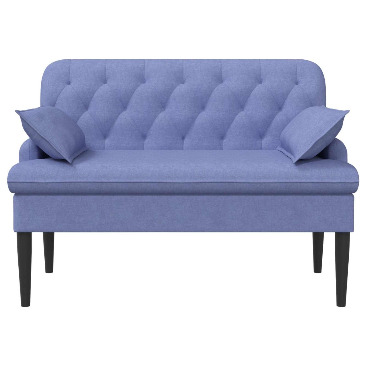 vidaXL Love seat με κουμπιά Μπλε τζην 111 x 68 x 80 εκ. Ύφασμα