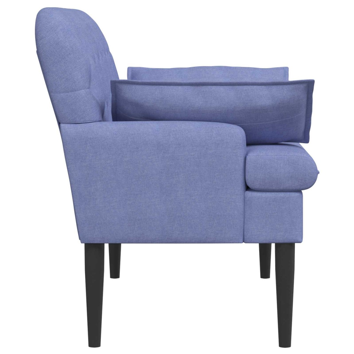 vidaXL Love seat με κουμπιά Μπλε τζην 111 x 68 x 80 εκ. Ύφασμα