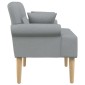 vidaXL Love seat με κουμπιά Ανοιχτό γκρι 120 x 65 x 79 εκ Ύφασμα