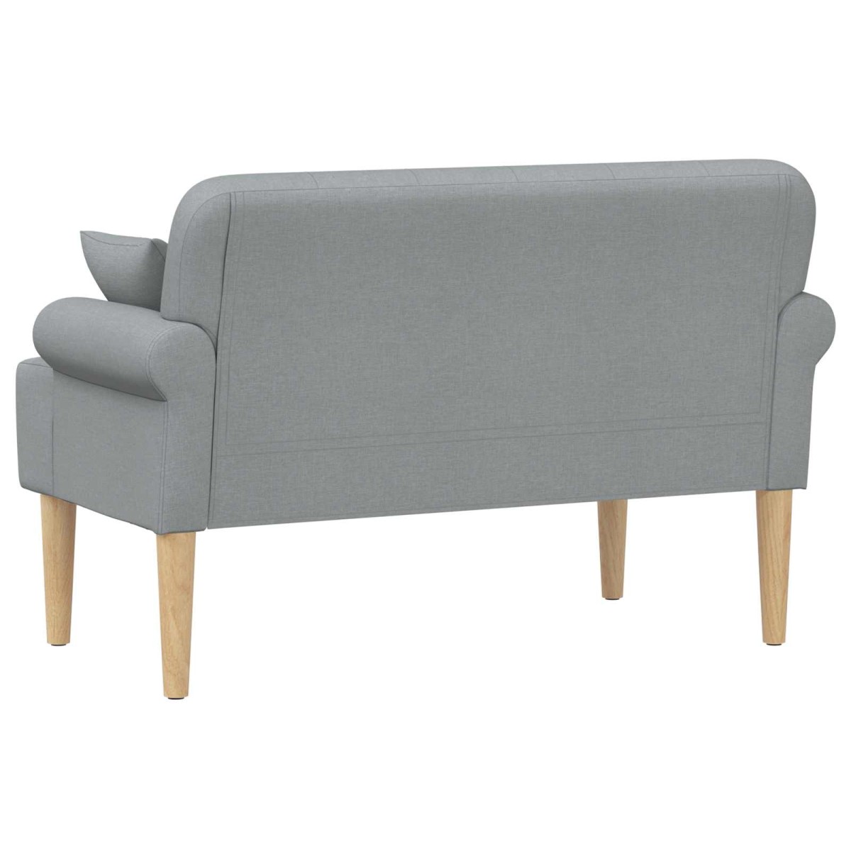 vidaXL Love seat με κουμπιά Ανοιχτό γκρι 120 x 65 x 79 εκ Ύφασμα