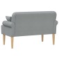 vidaXL Love seat με κουμπιά Ανοιχτό γκρι 120 x 65 x 79 εκ Ύφασμα