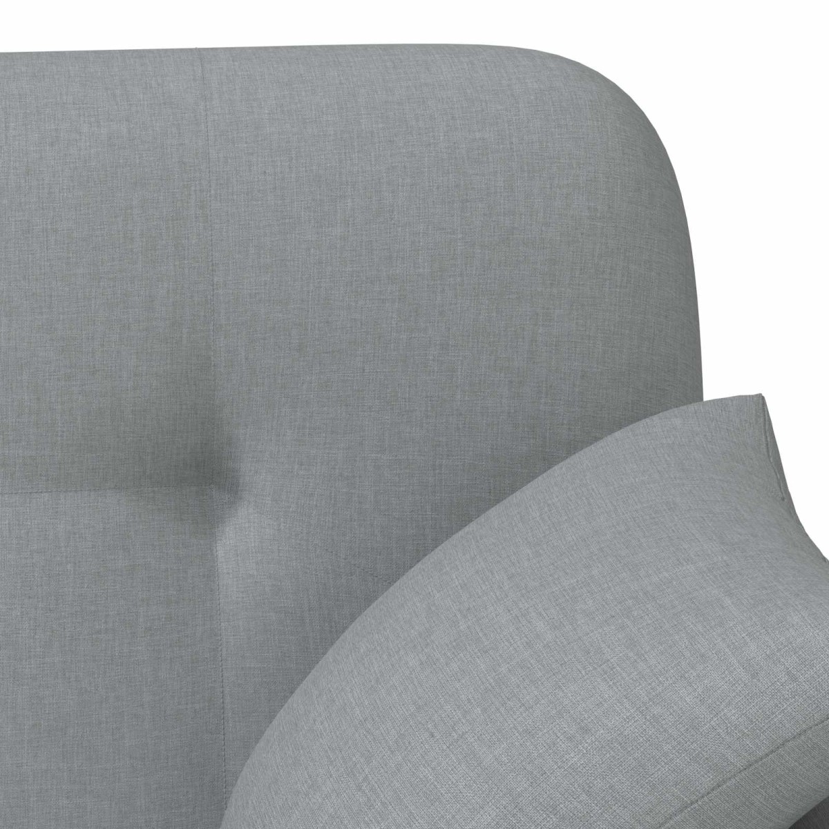 vidaXL Love seat με κουμπιά Ανοιχτό γκρι 120 x 65 x 79 εκ Ύφασμα