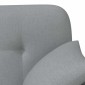 vidaXL Love seat με κουμπιά Ανοιχτό γκρι 120 x 65 x 79 εκ Ύφασμα