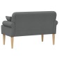 vidaXL Love seat με κουμπιά Σκούρο Γκρι 120 x 65 x 79 εκ Ύφασμα