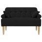 vidaXL Love seat με κουμπιά Μαύρο 120 x 65 x 79 εκ Ύφασμα