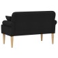 vidaXL Love seat με κουμπιά Μαύρο 120 x 65 x 79 εκ Ύφασμα