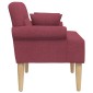 vidaXL Love seat με κουμπιά Κόκκινο 120 x 65 x 79 εκ Ύφασμα