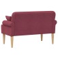 vidaXL Love seat με κουμπιά Κόκκινο 120 x 65 x 79 εκ Ύφασμα