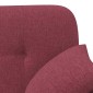 vidaXL Love seat με κουμπιά Κόκκινο 120 x 65 x 79 εκ Ύφασμα