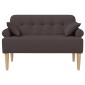 vidaXL Love seat με κουμπιά Σκούρο Καφέ 120 x 65 x 79 εκ Ύφασμα