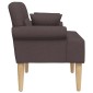 vidaXL Love seat με κουμπιά Σκούρο Καφέ 120 x 65 x 79 εκ Ύφασμα