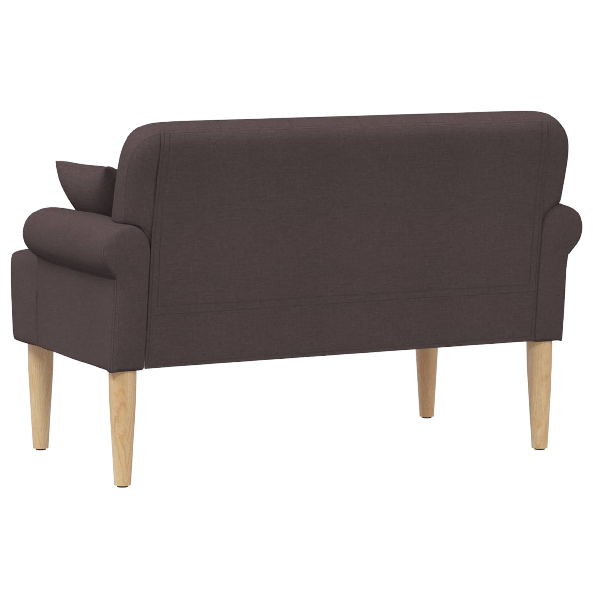 vidaXL Love seat με κουμπιά Σκούρο Καφέ 120 x 65 x 79 εκ Ύφασμα