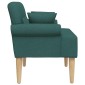 vidaXL Love seat με κουμπιά Σκούρο Πράσινο 120 x 65 x 79 εκ Ύφασμα