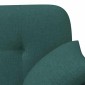 vidaXL Love seat με κουμπιά Σκούρο Πράσινο 120 x 65 x 79 εκ Ύφασμα