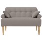 vidaXL Love seat με κουμπιά Taupe 120 x 65 x 79 εκ Ύφασμα