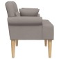 vidaXL Love seat με κουμπιά Taupe 120 x 65 x 79 εκ Ύφασμα