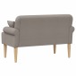 vidaXL Love seat με κουμπιά Taupe 120 x 65 x 79 εκ Ύφασμα