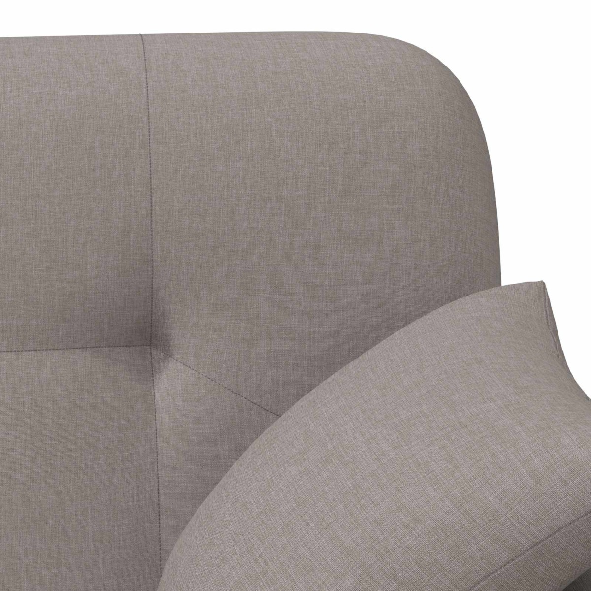 vidaXL Love seat με κουμπιά Taupe 120 x 65 x 79 εκ Ύφασμα